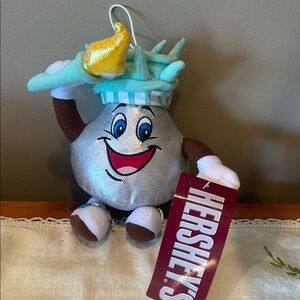 Silver and Blue Holiday Plush hersheys chocolate kiss